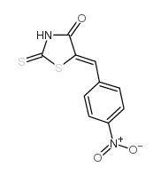 (5E)-2-疏基-5-(4-硝基亚苄基)-1,3-噻唑-4(5H)-酮结构式