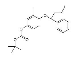 tert-butyl [4-[(1R)-3-iodo-1-phenylpropoxy]-3-methylphenyl] carbonate结构式