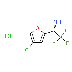 (S)-1-(4-CHLORO-FURAN-2-YL)-2,2,2-TRIFLUORO-ETHYLAMINE, HCL SALT结构式
