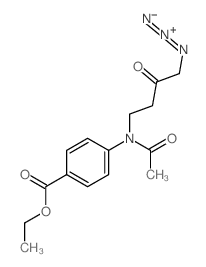Benzoic acid,4-[acetyl(4-azido-3-oxobutyl)amino]-, ethyl ester结构式