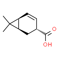 (1R,6S)-7,7-Dimethylbicyclo[4.1.0]hept-4-ene-3β-carboxylic acid结构式
