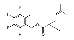(2,3,4,5,6-pentafluorophenyl)methyl (1R,3R)-2,2-dimethyl-3-(2-methylprop-1-enyl)cyclopropane-1-carboxylate结构式