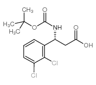 Boc-(R)-3-AMino-3-(2,3-dichloro-phenyl)-propionic acid structure