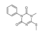 1-methyl-6-methylsulfanyl-3-phenyl-1H-[1,3,5]triazine-2,4-dione结构式