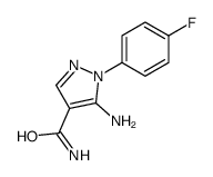 5-氨基-1-(4-氟苯基)-1H-吡唑-4-羧胺结构式