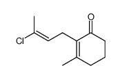 2-(3-chloro-but-2-enyl)-3-methyl-cyclohex-2-enone结构式