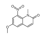 1-methyl-6-methoxy-8-nitroquinoline-2-one结构式
