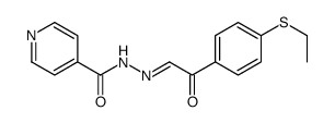 N-[(E)-[2-(4-ethylsulfanylphenyl)-2-oxoethylidene]amino]pyridine-4-carboxamide结构式