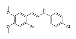 N-[(2-bromo-4,5-dimethoxyphenyl)methylideneamino]-4-chloroaniline结构式