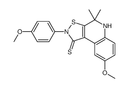 8-methoxy-2-(4-methoxyphenyl)-4,4-dimethyl-5H-[1,2]thiazolo[5,4-c]quinoline-1-thione Structure