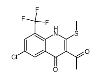 3-acetyl-6-chloro-2-(methylthio)-8-(trifluoromethyl)quinolin-4(1H)-one Structure
