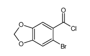 6-溴苯并[d][1,3]二氧代-5-羰酰氯结构式