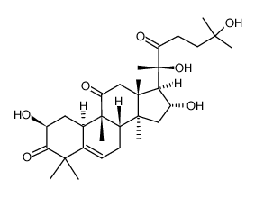(10α)-2β,16α,20,25-Tetrahydroxy-9β-methyl-19-norlanosta-5-ene-3,11,22-trione Structure