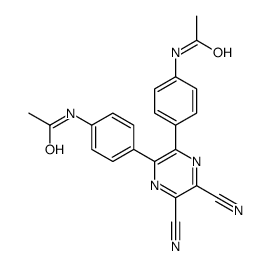 N-[4-[3-(4-acetamidophenyl)-5,6-dicyanopyrazin-2-yl]phenyl]acetamide Structure