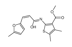 methyl 4,5-dimethyl-2-[3-(5-methylfuran-2-yl)prop-2-enoylamino]thiophene-3-carboxylate Structure