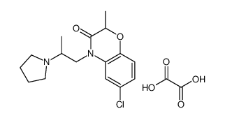 6-chloro-2-methyl-4-(2-pyrrolidin-1-ium-1-ylpropyl)-1,4-benzoxazin-3-one,2-hydroxy-2-oxoacetate结构式