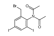 N-acetyl-N-[2-(bromomethyl)-4,6-diiodophenyl]acetamide结构式