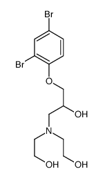 1-[bis(2-hydroxyethyl)amino]-3-(2,4-dibromophenoxy)propan-2-ol结构式