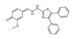 (4E)-4-[[2-(4,5-diphenyl-1,3-thiazol-2-yl)hydrazinyl]methylidene]-2-methoxycyclohexa-2,5-dien-1-one Structure