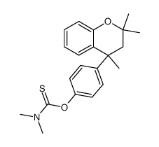 1-dimethylthiocarbamoyloxy-4-(2,2,4-trimethyl-chroman-4-yl)-benzene Structure