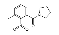 Pyrrolidine, 1-(3-methyl-2-nitrobenzoyl)- (9CI) Structure