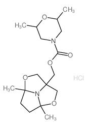 (4a,6a-Dimethyltetrahydro-2H-1,4-dioxa-6b-azacyclopenta[cd]pentalen-2a(3H)-yl)methyl 2,6-dimethyl-4-morpholinecarboxylate structure