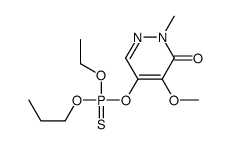 5-[ethoxy(propoxy)phosphinothioyl]oxy-4-methoxy-2-methylpyridazin-3-one结构式