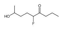 4-Nonanone,5-fluoro-8-hydroxy- Structure
