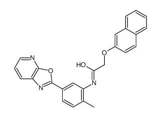 N-[2-methyl-5-([1,3]oxazolo[5,4-b]pyridin-2-yl)phenyl]-2-naphthalen-2-yloxyacetamide结构式