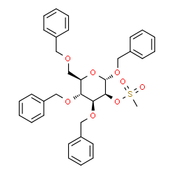 Benzyl 3-O,4-O,6-O-tribenzyl-α-D-mannopyranoside methanesulfonate Structure