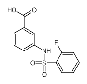 3-[(2-fluorophenyl)sulfonylamino]benzoic acid Structure