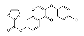 [3-(4-methoxyphenoxy)-4-oxochromen-7-yl] furan-2-carboxylate结构式
