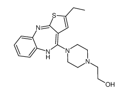 2-[4-(2-ethyl-5H-thieno[3,2-c][1,5]benzodiazepin-4-yl)piperazin-1-yl]ethanol结构式