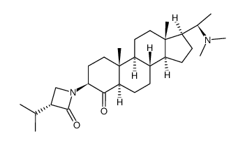 (3R)-1-[(20S)-20-(Dimethylamino)-4-oxo-5α-pregnan-3β-yl]-3-isopropylazetidin-2-one structure