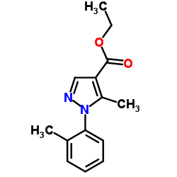 ETHYL 5-METHYL-1-O-TOLYL-1H-PYRAZOLE-4-CARBOXYLATE结构式