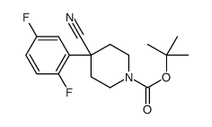 1-BOC-4-CYANO-4-(2,5-DIFLUOROPHENYL)-PIPERIDINE structure