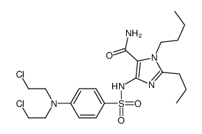 5-[[4-[bis(2-chloroethyl)amino]phenyl]sulfonylamino]-3-butyl-2-propylimidazole-4-carboxamide Structure