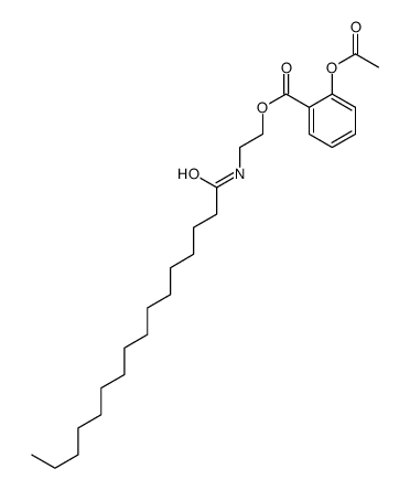 2-(hexadecanoylamino)ethyl 2-acetyloxybenzoate结构式