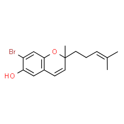 2-Methyl-2-(4-methyl-3-pentenyl)-7-bromo-2H-1-benzopyran-6-ol结构式