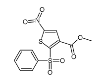 methyl 2-(benzenesulfonyl)-5-nitrothiophene-3-carboxylate结构式