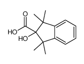 2-hydroxy-1,1,3,3-tetramethylindene-2-carboxylic acid Structure