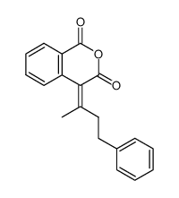 trans-2-<2-Carboxy-phenyl>-3-methyl-5-phenyl-pent-2-ensaeure-anhydrid结构式