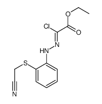 ethyl 2-chloro-2-[[2-(cyanomethylsulfanyl)phenyl]hydrazinylidene]acetate结构式