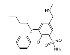 (3-n-butylamino-4-phenoxy-5-sulfamylbenzyl)methylamine结构式