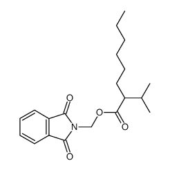 2-Isopropyl-octanoic acid 1,3-dioxo-1,3-dihydro-isoindol-2-ylmethyl ester Structure