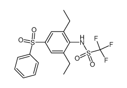 N-(4-Benzenesulfonyl-2,6-diethyl-phenyl)-C,C,C-trifluoro-methanesulfonamide结构式
