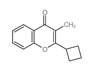 2-cyclobutyl-3-methyl-chromen-4-one结构式