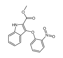 methyl 3-(2-nitrophenoxy)-1H-indole-2-carboxylate结构式