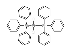 Platinum,dichlorobis(triphenylstibine)-, (SP-4-2)- Structure
