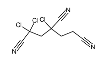 1,1,3-trichloropentane-1,3,5-tricarbonitrile结构式